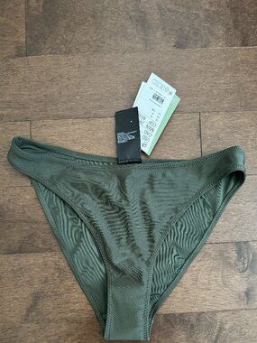 H&M Khaki Green Bikini Bottom Size S (New with Tags)